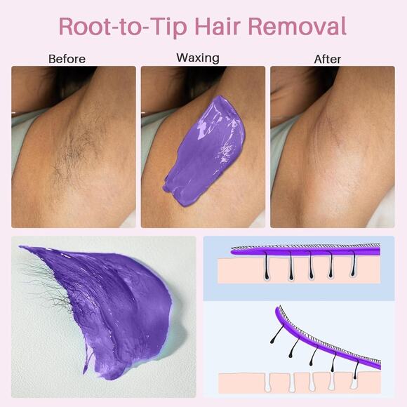 BLITZWAX Brazilian and Bikini Waxing Kit for Women, Hard Wax Warmer for Face, Le - Picture 4 of 6